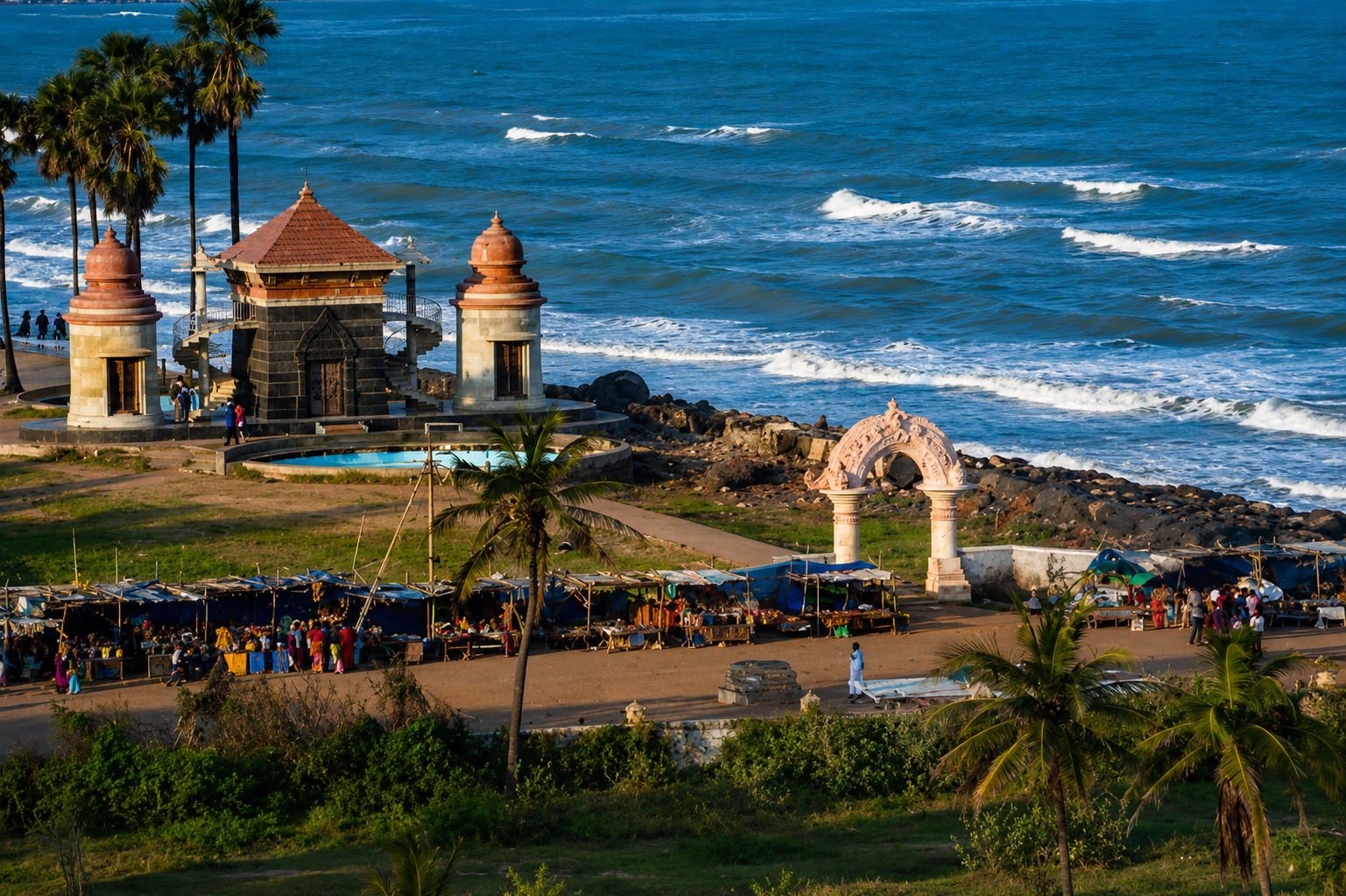 Sunrise at Poompuhar Beach